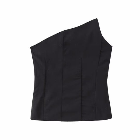 New Fashion Asymmetric tight underwear Backless sleeveless style Tank Tops CODE: KAR1881