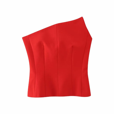 New Fashion Asymmetric tight underwear Backless sleeveless style Tank Tops CODE: KAR1881