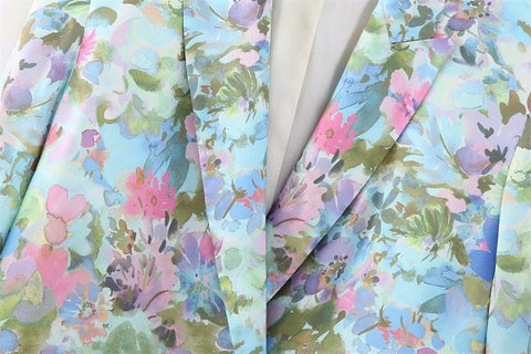 Autumn Double Breasted Jacket Casual Wide Leg Pant Set CODE: KAR1882