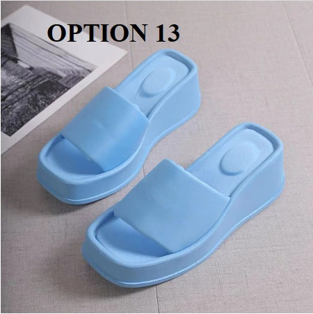 Summer Clip Toe Thick Sole Wedges Platform Sandals CODE: KAR1887