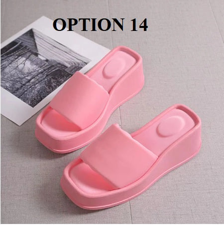 Summer Clip Toe Thick Sole Wedges Platform Sandals CODE: KAR1887