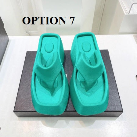 Summer Clip Toe Thick Sole Wedges Platform Sandals CODE: KAR1887