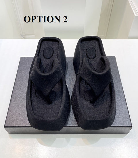 Summer Clip Toe Thick Sole Wedges Platform Sandals CODE: KAR1887