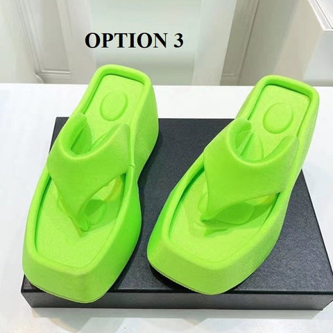 Summer Clip Toe Thick Sole Wedges Platform Sandals CODE: KAR1887