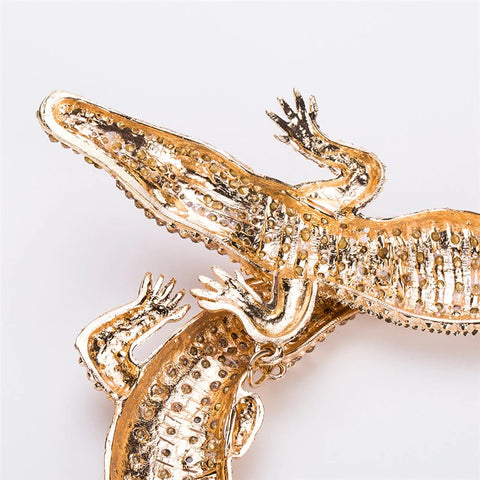 New Design Exaggerated Punk Full Crystal Crocodile Necklace CODE: KAR1896