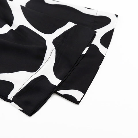 Sexy Printing Dairy Cattle Robe Long Sleeve V Neck Kimono Cardigan Loose Dress CODE: KAR1899