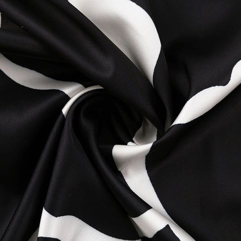 Sexy Printing Dairy Cattle Robe Long Sleeve V Neck Kimono Cardigan Loose Dress CODE: KAR1899