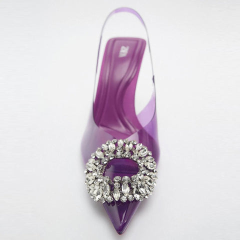 Summer Pumps Clear Rhinestone High Heel CODE: KAR1906