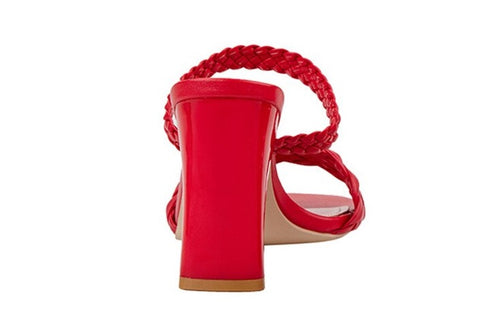 Summer Casual Fashion Weave  Square Toe Thick Heel CODE: KAR1908