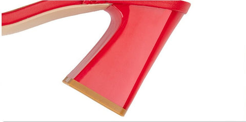 Summer Casual Fashion Weave  Square Toe Thick Heel CODE: KAR1908