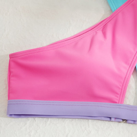 New Color block Sexy High Waist Cross Wrap Swimwear CODE: KAR1915