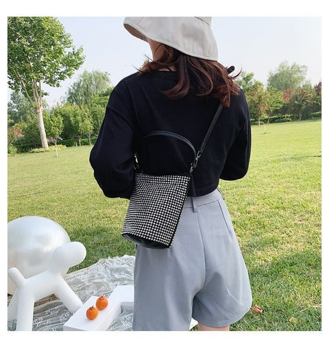 New Fashion Rhinestones Shiny Crystal Luxury Diamonds Shoulder Bag CODE: KAR1919
