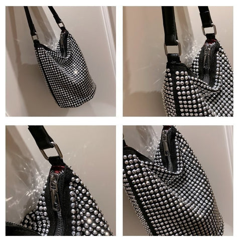 New Fashion Rhinestones Shiny Crystal Luxury Diamonds Shoulder Bag CODE: KAR1919