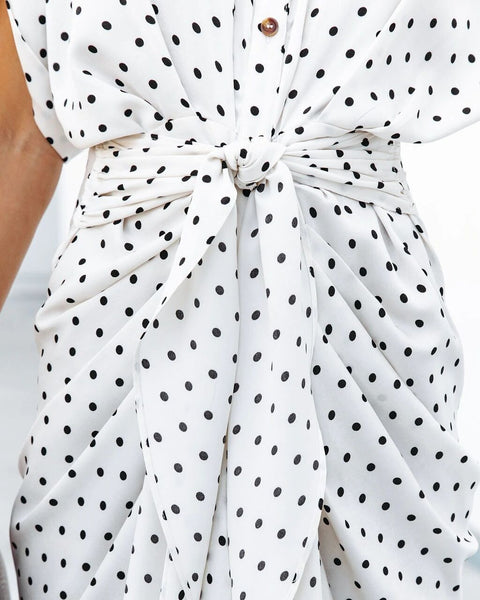 New Button Waist Polka-dot Dress CODE: KAR1930