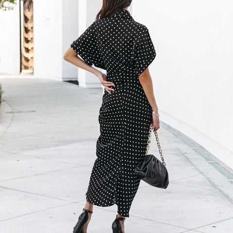 New Button Waist Polka-dot Dress CODE: KAR1930