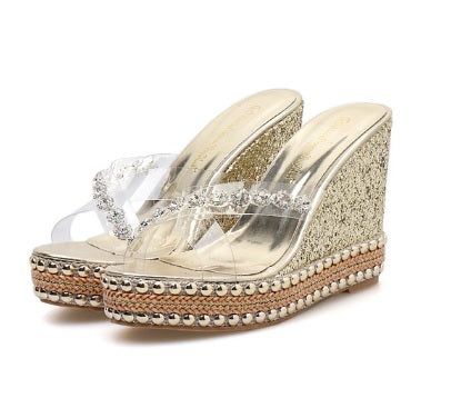 Rhinestone rivets accessories High-heeled sandals CODE: KAR1932