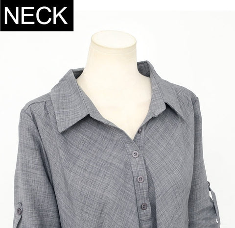 Autumn New Turn-down Collar Casual Loose Shirt CODE: KAR1935