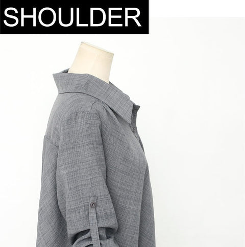 Autumn New Turn-down Collar Casual Loose Shirt CODE: KAR1935