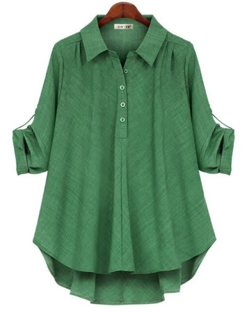 Autumn New Turn-down Collar Casual Loose Shirt CODE: KAR1935