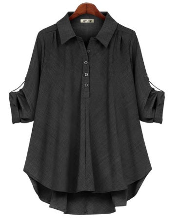 Autumn New Turn-down Collar Casual Loose Shirt CODE: KAR1935