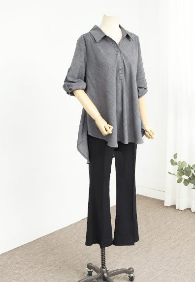Autumn New Turn-down Collar Casual Loose Shirt CODE: KAR1935