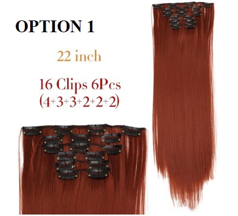 New Clip On Hair Extension Straight Hairpiece CODE: KAR1936