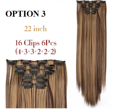 New Clip On Hair Extension Straight Hairpiece CODE: KAR1936