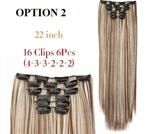 New Clip On Hair Extension Straight Hairpiece CODE: KAR1936