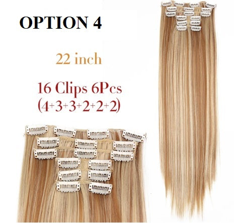 New Clip On Hair Extension Straight Hairpiece CODE: KAR1936