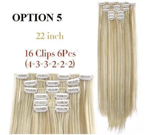 New Clip On Hair Extension Straight Hairpiece CODE: KAR1936