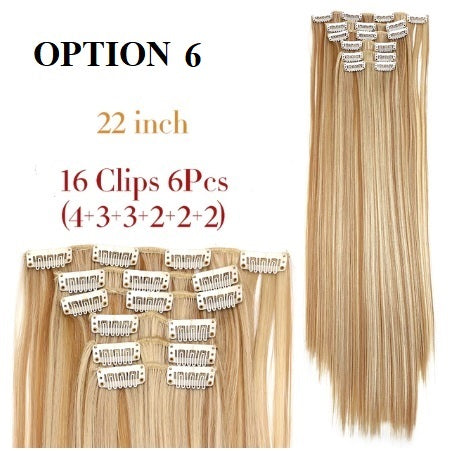 New Clip On Hair Extension Straight Hairpiece CODE: KAR1936