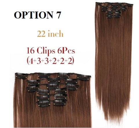 New Clip On Hair Extension Straight Hairpiece CODE: KAR1936