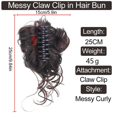 New Clip Messy Curly Bun Hair Claw Wigs CODE: KAR1937