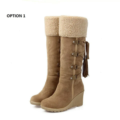 Warm Cotton Shoes Cold Winter Knee High Boots CODE: KAR994