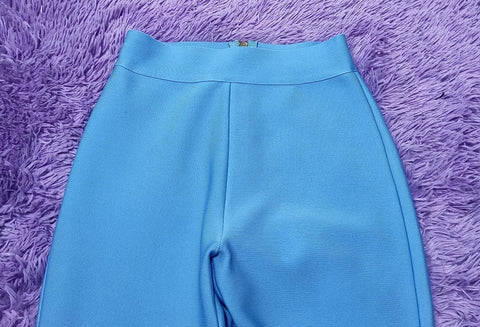 Two-piece Set Sleeveless Tight Short Top & High Waist Flared Trousers Pants Set CODE: KAR980