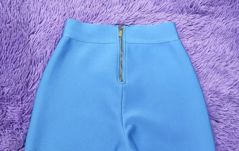 Two-piece Set Sleeveless Tight Short Top & High Waist Flared Trousers Pants Set CODE: KAR980