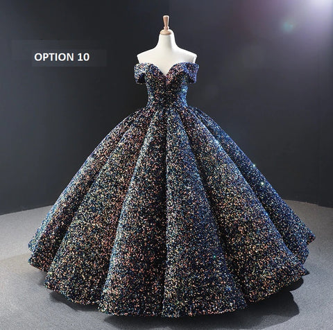 Long Off Shoulder Fluffy Luxury Princess Formal Party Prom Dress CODE: KAR998