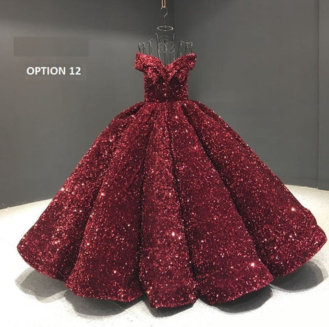 Long Off Shoulder Fluffy Luxury Princess Formal Party Prom Dress CODE: KAR998