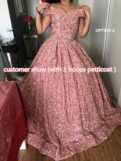 Long Off Shoulder Fluffy Luxury Princess Formal Party Prom Dress CODE: KAR998