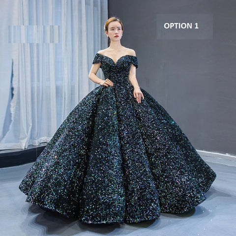 Long Off Shoulder Fluffy Luxury Princess Formal Party Prom Dress CODE: KAR998