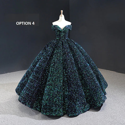 Long Off Shoulder Fluffy Luxury Princess Formal Party Prom Dress CODE: KAR998
