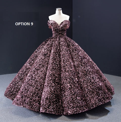 Long Off Shoulder Fluffy Luxury Princess Formal Party Prom Dress CODE: KAR998