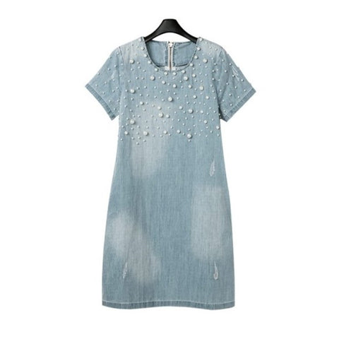 Embroidery Beaded Denim Dresses CODE: KAR103