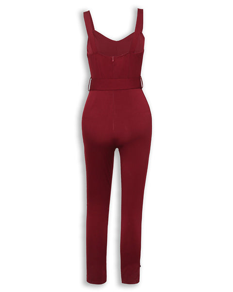 Jumpsuit Romper Sexy V Neck Backless Sleeveless Long CODE: KAR231