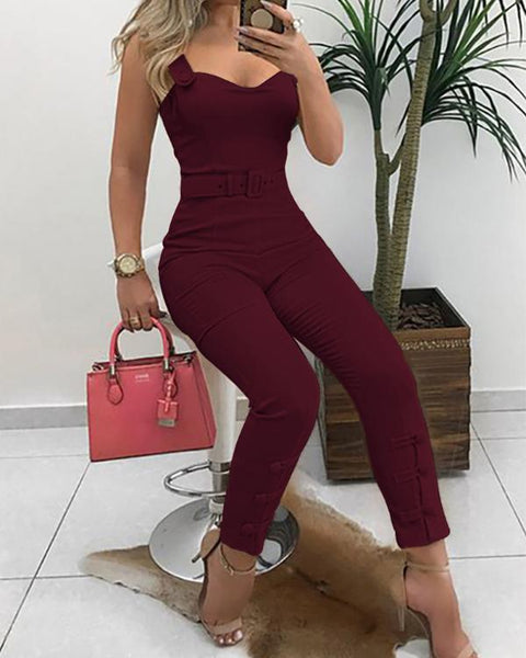 Jumpsuit Romper Sexy V Neck Backless Sleeveless Long CODE: KAR231