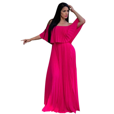 Chiffon dress women summer slash neck loose sexy beach bohemian CODE: KAR303
