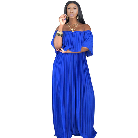 Chiffon dress women summer slash neck loose sexy beach bohemian CODE: KAR303