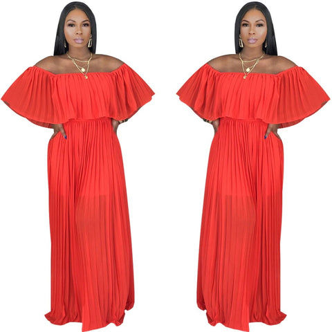 Chiffon dress women summer slash neck loose sexy beach bohemian CODE: KAR303