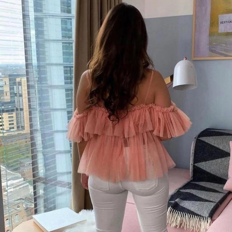 Lady short sleeve sexy lace tee shirt summer spaghetti strap women tops CODE: KAR323