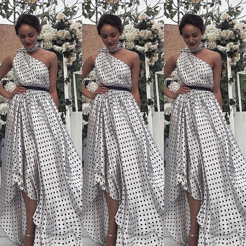 Halter Waistband Bridesmaid Formal Maxi Gown Big Wave Formal Dress CODE: KAR341